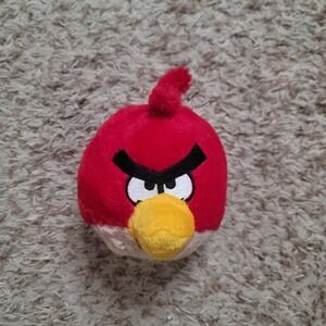 Commonwealth Angry Birds Plush Red Bird 5"‎ Red 2010 Small Stuffed Toy